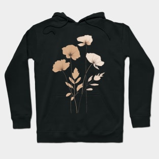 Minimalist Floral Line Art Print Hoodie